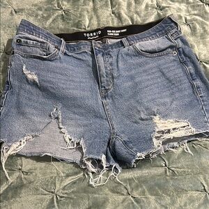Torrid Distressed Denim Shorts